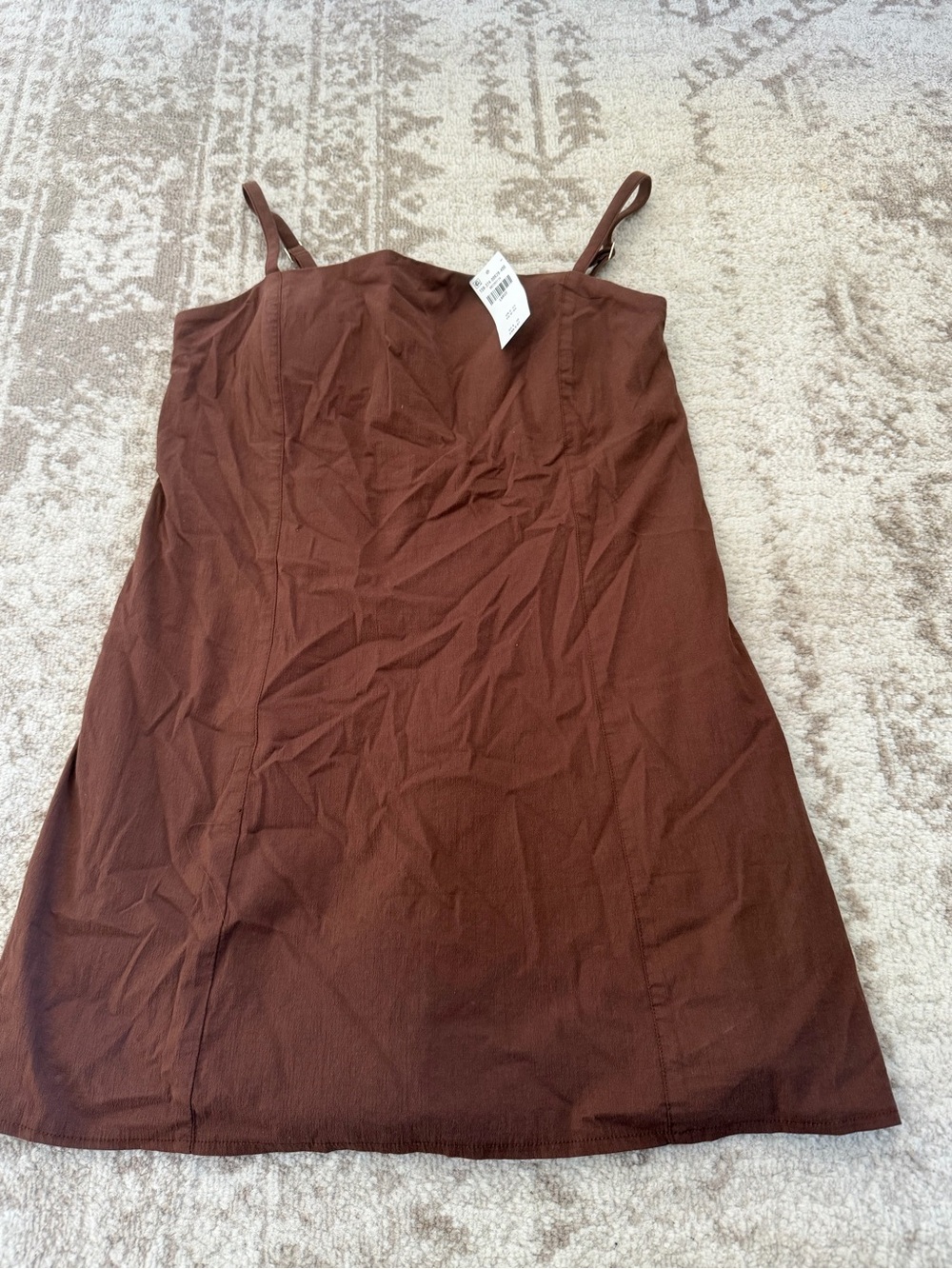 Women’s Abercrombie & Fitch Brown Slip Skort Dress with Adjustable Straps